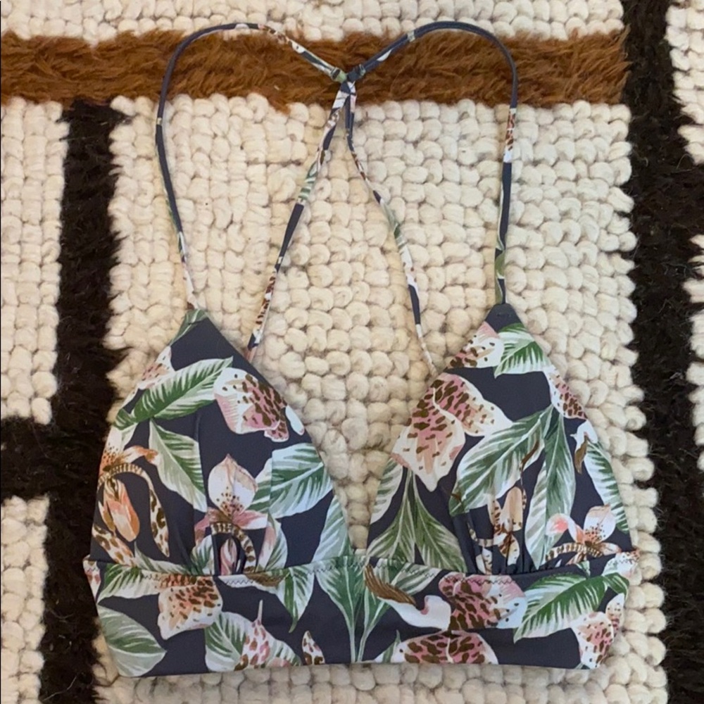 H&M Palm print bikini top